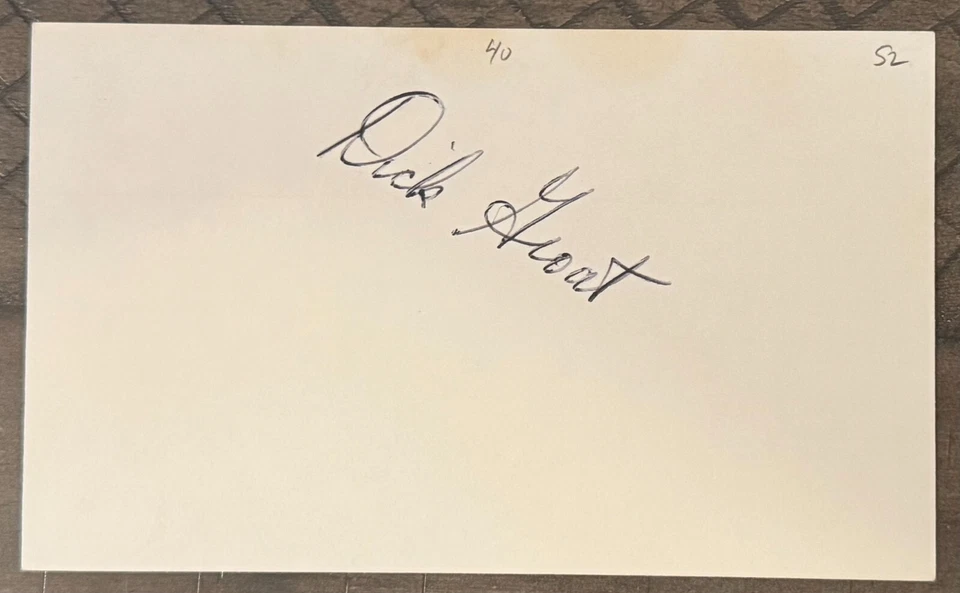 DICK GROAT SIGNED 3X5 INDEX CARD PITTSBURGH PIRATES MLB AUTOGRAPH D 2023 - Image 1 of 1