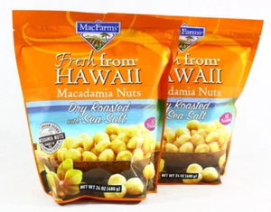 2 Bags MacFarms Macadamia Nuts Dry Roasted with Sea Salt 24Oz New Sealed 01/2027 - Picture 1 of 2