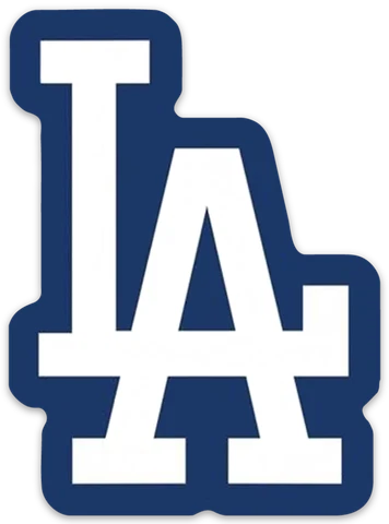 Los Angeles Dodgers LA logo Type Die-cut MAGNET Cover