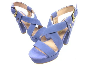 POUR LA VICTOIRE, NEALLA PLATFORM SANDAL LILAC PEBBLE NUBUCK WOMENS SIZE 7.5 M - Picture 1 of 5