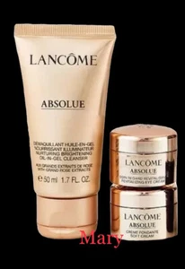 Lancome Absolue Soft Cream 7ml, Eye Cream 5ml& Oil in Gel Cleanser 50ml Set - Picture 1 of 1