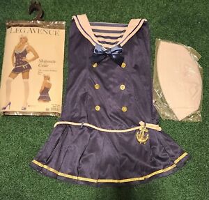 LEG AVENUE Shipmate Cutie Sailor Costume/ Cosplay - Size M/L  Dress & Hat NWT