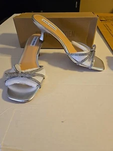 Steve Madden Sheley Damen-Slipper Leder-Sandale mit Absatz Strass Größe 11 - Bild 1 von 4