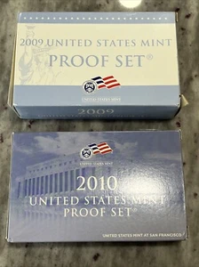 2009 & 2010 Clad Proof Set LOT U.S. Mint Original Government Packaging OGP COA - Picture 1 of 7