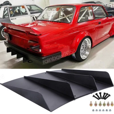 Rear Diffuser 4 Shark Fins Bumper Lip Splitter Spoiler Body Kit For Volvo 242 - Image 1 of 4