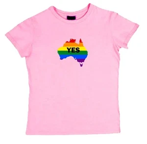 YES VOTE T-SHIRT marriage equality australia rainbow lgbt gay rights Ladies NEW - Bild 1 von 11