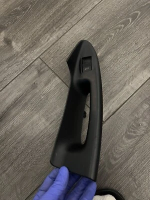 1999-02 Audi B5 S4 A4 Rear Driver Door Insert Handle Pull Switch Window Black - Изображение 1 из 4