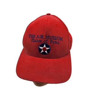Aviation Snap Back Corduroy Hat The Air Museum Planes of Fame Red Made in USA - Picture 1 of 7