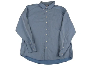 Old Navy Hemd Herren XXL blau gestreift Button Down 100% Baumwolle Langarm Tasche - Bild 1 von 12