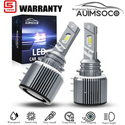 For Volkswagen e-Golf 2015-2018 2PCS LED Headlight H15 Bulb High Beam Conversion - Image 1 of 4
