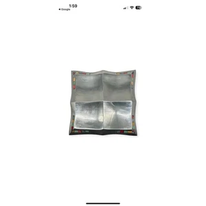 Mikasa Carnival Intarsien Mosaik Silber DPKO 1-835 4 Abschnitte Servierer 14" Quadrat - Bild 1 von 10