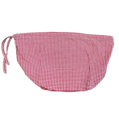 Cesta Pottery Barn Kids Sabrina forro de tela guinga roja cuadrada 9"x 9"x 12" Foto 1 de 4