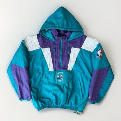 Vintage Charolette Hornets Starter Jacket Large Multicolor 90s NBA Basketball - Image 1 of 4