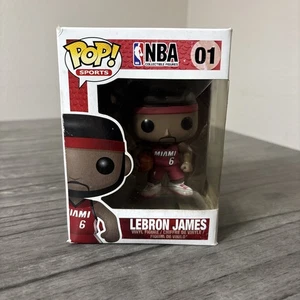 Funko POP! Sports #01 LeBron James Miami Heat 6 NBA Series 1 - Picture 1 of 16