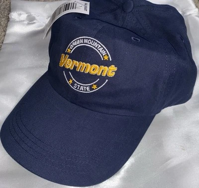 Vermont Green Mountain State Nuevo Con Etiquetas OSFA Sombrero con Correa Nuevo Antiguo Stock Foto 1 de 3