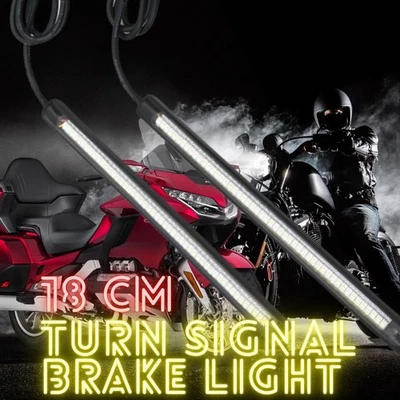 18cm Red-Yellow Turn Signal & Brake Light – For Honda CBR, Gold Wing & More - Image 1 of 4