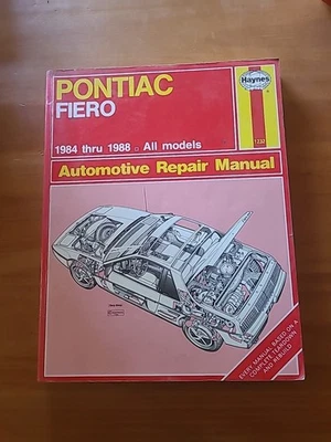 Haynes Pontiac Fiero 1989 Edición Manual, 1984-1988, Todos los Modelos #1232 Foto 1 de 4