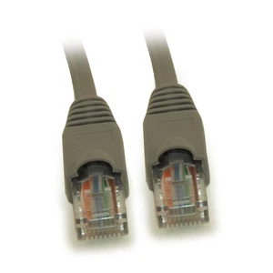 6 Fuß Cat5E Ethernet RJ45 Patchkabel Litze Snagless Booted GRAU - Bild 1 von 1