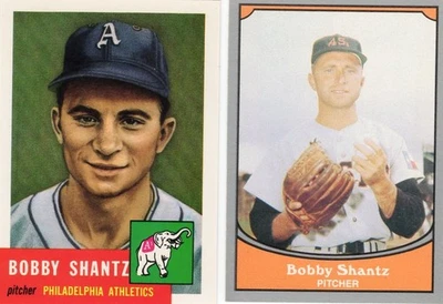 Bobby Shantz Lot of 2 1953 Topps Archives/ 1990 Pacific Baseball Legends - Image 1 of 2