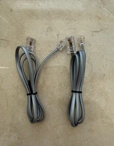 2 Patch Cables - RJ45 to RJ11 Patch cables - 3 ft, Silver - Picture 1 of 1