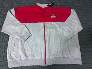 Herren Profile Varsity Ohio State Buckeyes grau rot durchgehender Reißverschluss Jacke 6XL Big & Tall - Bild 1 von 19