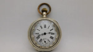 Orologio da tasca argento Funzionante silver pocket watch working A158 - Picture 1 of 16