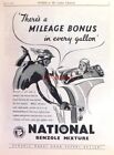 NATIONAL 'Benzole Mixture' Petrol, Original Art Deco 1937 Mercury Advert: 660-77