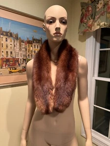 Brand New! 38" x 5" Russian Barguzin Sable Real Fur Scarf Wrap Stole Collar - Picture 1 of 8