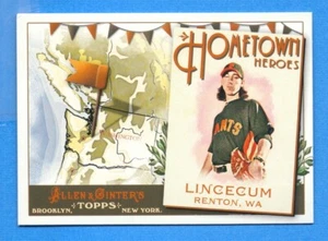 2011 Topps Allen & Ginter Hometown Heroes #HH39 Tim Lincecum Giants - Picture 1 of 1