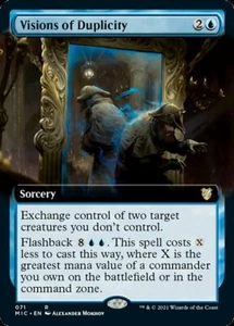 MTG Visions of Duplicity Extended x1 NM Commander Innistrad Midnight Hunt  - Picture 1 of 1