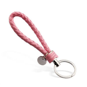 Luxury Multi-Color Leather Strap Handmade Weave Rope Keyring Car Keychain Gift