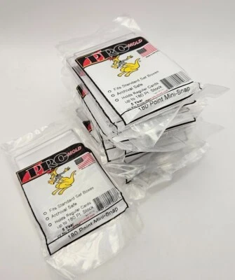 (Pack Of 10) Pro-Mold Super Thick Mini Snap 180pt Card Holders PC10 Made In USA - Image 1 of 4