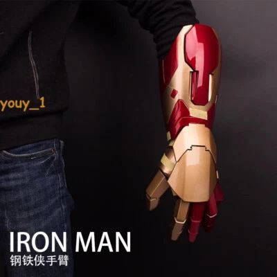 MK42 Iron Man 1:1 Wearable Blaster Arm Gauntlet Armor LED Palm Gloves Cos Props - Image 1 of 4