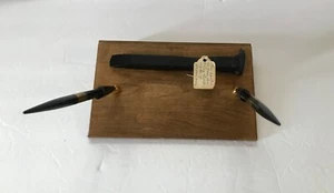 Vintage - Schreibtisch Set, Stifthalter - RR Spike aus "King Gold Mine" Jerome, AZ. - Bild 1 von 8