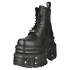 New Rock M-mili083cct-c4 Unisex Black Platform Boots - 5 UK