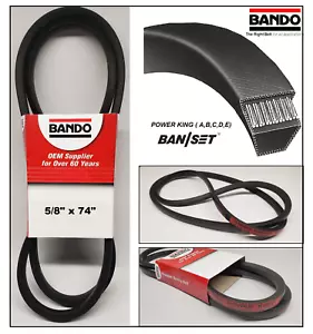 BANDO Power King Replacement V-Belt B71 5/8"x74" For MTD 754-0371A, 954-0371A - Picture 1 of 9
