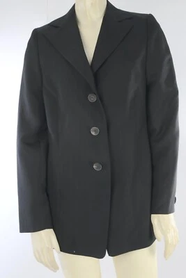 Blazer de Algodón AKRIS Negro Cuello Abotonado Largo Clásico Elegante Para Mujer’s M Foto 1 de 4