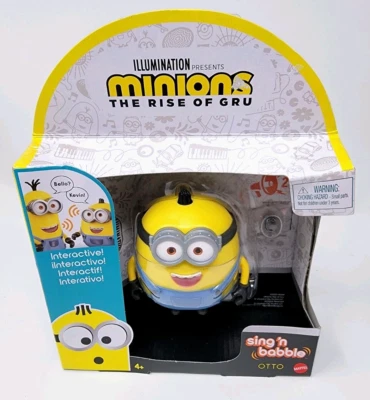 Figura interactiva Minions Rise of Gru OTTO Sing N Babble juguete parlante nuevo en caja Foto 1 de 4