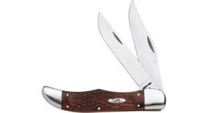 Case xx Knives Lg Folding Jigged Rosewood Stainless Pocket Knife 00189 W/ SHEATH - Picture 1 of 2