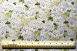 Springs Creative Rose Divine Hydrangeas flowers By the !/4 yard cotton fabric - Picture 1 of 2