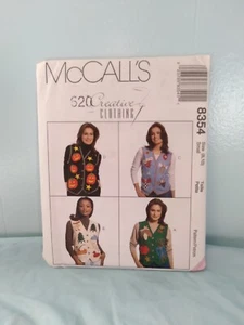 McCall's 8354 Ladies Size Small 8-10. Lined Front Botton Up Vest.new - Picture 1 of 2