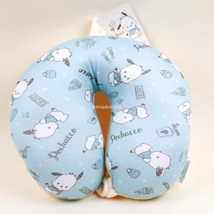 Sanrio Characters Pochacco Blue Travel Pillow 10"L Japan New - Picture 1 of 7