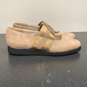 Ron White Rapisardi Lillian Beige Gold Casual Comfort Slip on Mary Jane Shoes - Picture 1 of 11