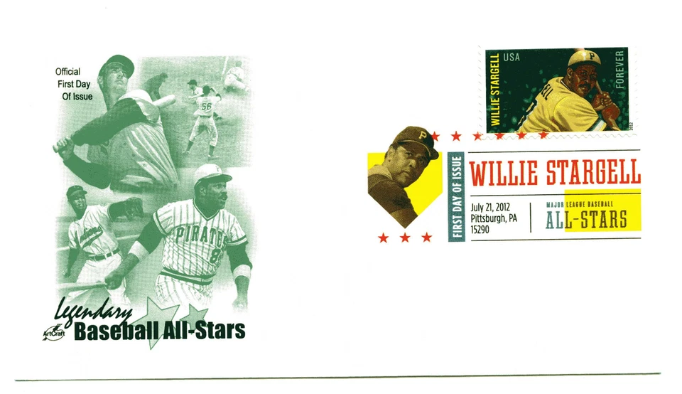 4696 Willie Stargell ArtCraft Digital Color Postmark (DCP) FDC Pittsburgh, PA - Image 1 of 1