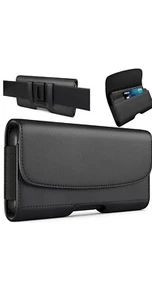 Motorola one 5G ace NEW XL leather belt clip phone holder pouch loop holster - Picture 1 of 12