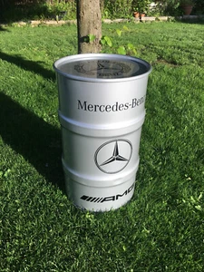 Custom Metallfass 60L Mercedes AMG GRAU Metallic Alu Fassdekor - Bild 1 von 12
