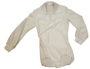 Vintage Vanity Fair 1970s White Bodysuit Pirate Renn Faire S Small Cosplay - Picture 1 of 7