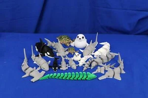 3D-Printed Articulated Sea Creatures – Poseable Ocean Animal Figures - Picture 1 of 29