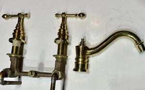 Rubinetto da bagno KOHLER K-T6906-4-PB IV Georges attacco a ponte bordo ottone lucido 1984 - Foto 1 di 10