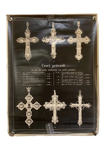 1960s Tanfani & Bertarelli Poster-Religious Jewelry-Catholic/Christian-Vatican B - Picture 1 of 7
